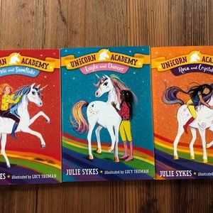 Unicorn Academy books by Julie Sykes, brand new, books 5,6,7,8, Puffin